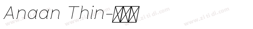 Anaan Thin字体转换